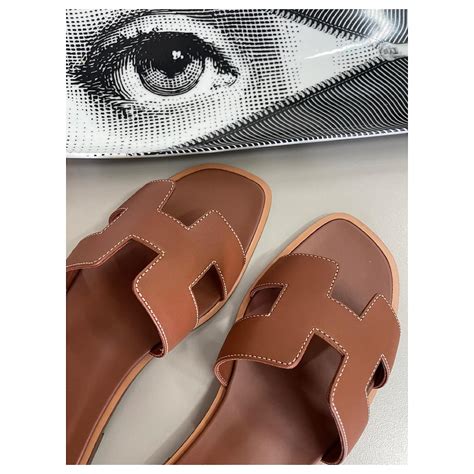 sandales oran marron hermes|oran sandals price.